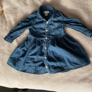 Ralph Lauren Blue Denim Kids Casual Dress